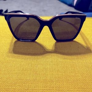 Quay Australia Black Gold Oversized Level Up Sunglasses